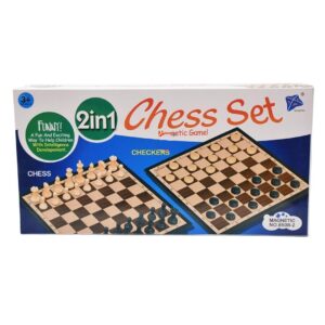 Checkers and Chess Magnetic Travel Board Game