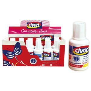Civors Correction Fluid Wite Out (12s)