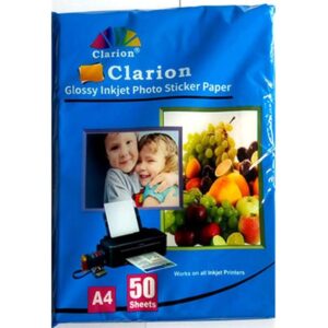 Clarion Glossy Sticker Photo Paper A4 Size