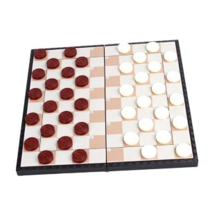 Draughts Checkers Board Game with Magnetic Pieces (Big)