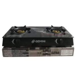 Gemini Two Burner Gas Cooker with Glass Top