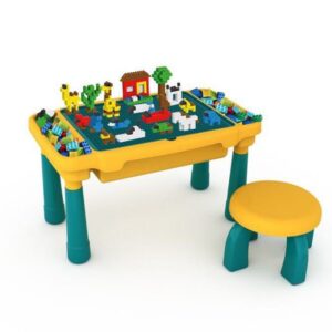 Kids Educational Building Block Table with Chair