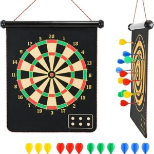 Double Sided Magnetic Dart Board with Magnetic Darts