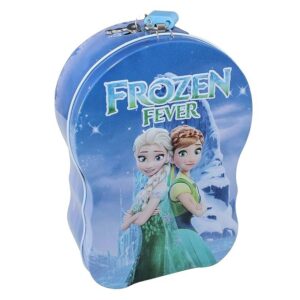 Metallic Piggy Bank Frozen Fever Edition for Kids With Lock