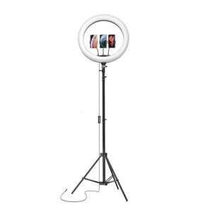 LED Ring Light with 3 Phone Holder, Remote and Tripod Stand