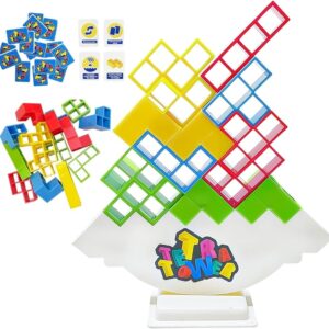 Tetra Tower Stacking Game, Building Blocks Game 48 Pieces